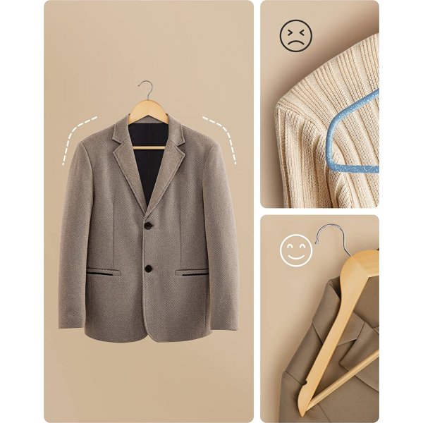 Kldgalge, tr, 44,5 cm, 30-pack - Beige