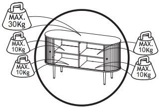 Buffet Slide 110 cm - Chne laqu marron