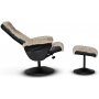 Times ftlj med fotpall (Recliner) - Beige frskinn + Flckborttagare fr mbler
