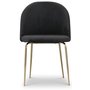 Tiffany velvet stol - Svart/Mssing