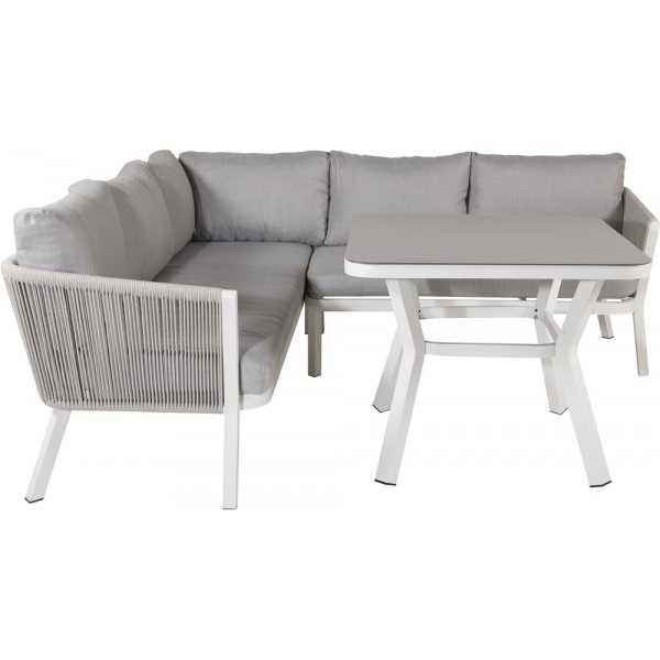 Groupe de canapés d\\\'angle Virya - Gris/Blanc Groupe de canapés d\\\'angle Virya - Gris/Blanc