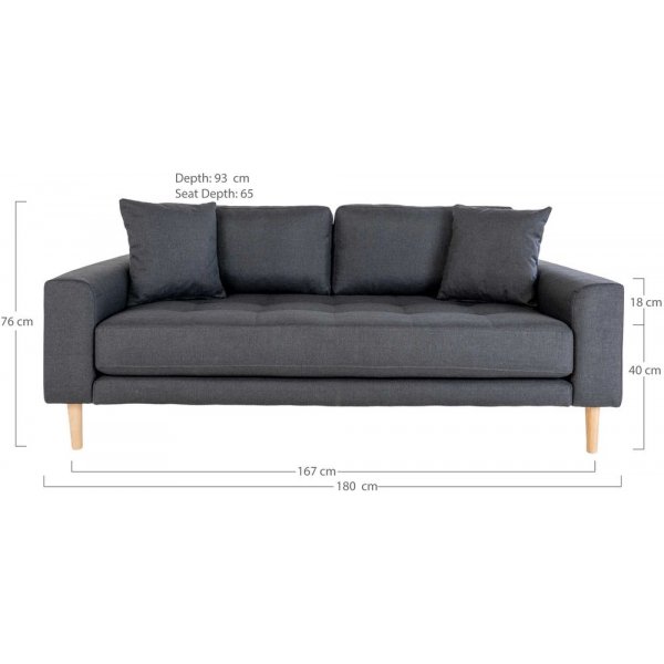 Lido 2,5-sits soffa - Mörkgrå Lido 2,5-sits soffa - Mörkgrå