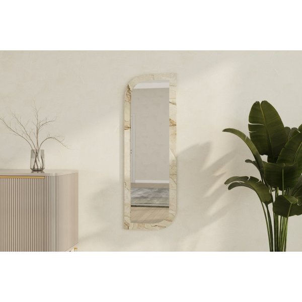 Miroir mural Arni - Marbre blanc