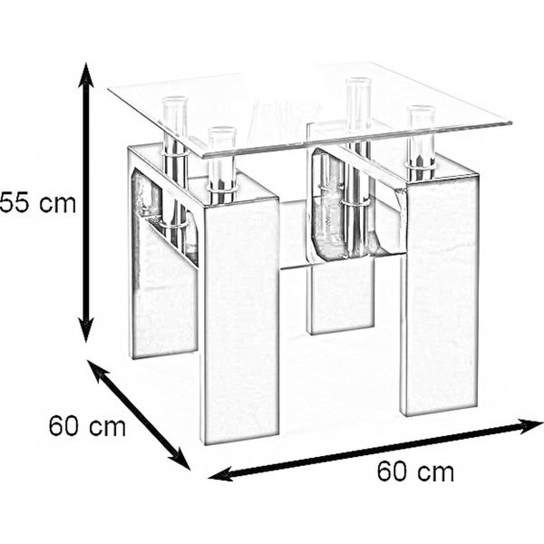 Table basse Paisley 60 cm - Noir