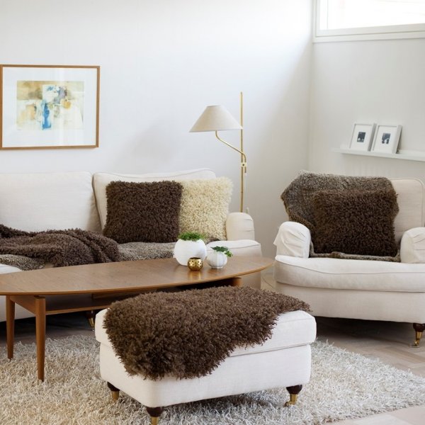 Wolachtig imitatiebont Bruin - 60 x 90 cm Wolachtig imitatiebont Bruin - 60 x 90 cm