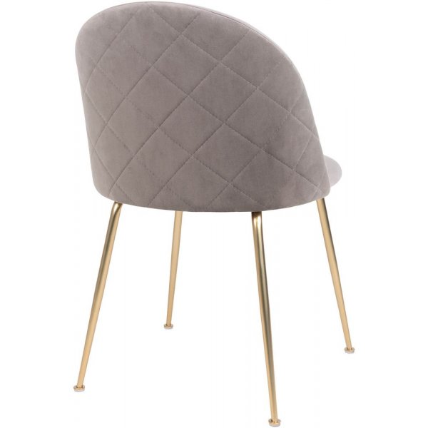 Chaise Geneve - Gris/laiton Chaise Geneve - Gris/laiton