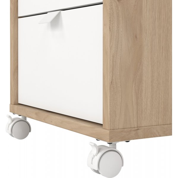 Foyer tiroir  enseigne - Blanc/hickory