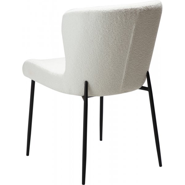 Chaise de salle  manger Glam - Snow boucl/noir