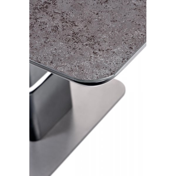 Table à manger Martin 160-200 x 90 cm - Gris foncé/noir Table à manger Martin 160-200 x 90 cm - Gris foncé/noir