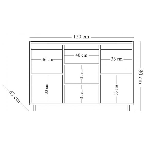 Lody skänk 120 cm - Trä Lody skänk 120 cm - Trä