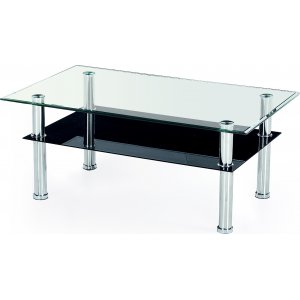 Table basse Cissi 103 x 63 cm - Noir/verre