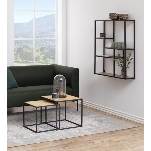 Seaford wandplank 91 cm - Vildek/zwart Seaford wandplank 91 cm - Vildek/zwart