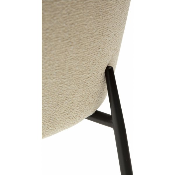 Chaise de salle à manger Glam en boucle beige Chaise de salle à manger Glam en boucle beige