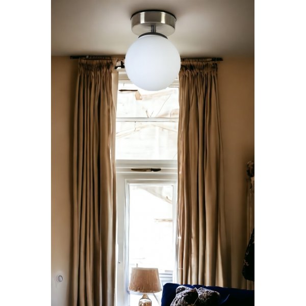 Plafonnier Danube - Chrome/blanc