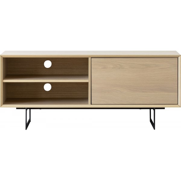 Banc TV Vision 120 cm - Placage chêne pigmenté blanc Banc TV Vision 120 cm - Placage chêne pigmenté blanc