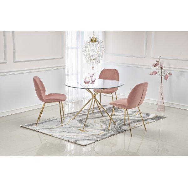 Capo ronde eettafel met gouden poten 110 cm