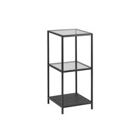 Lincoln hylla - Svart/glas - 3 hyllor Lincoln hylla - Svart/glas - 3 hyllor