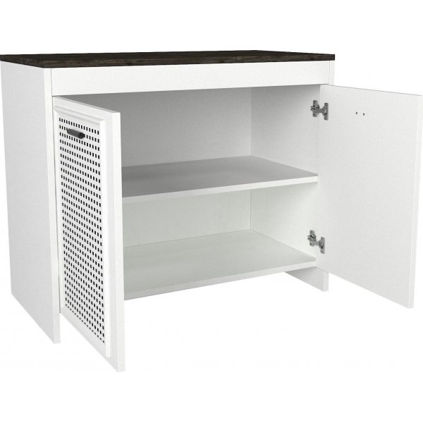 Done skåp - Vit/mörkbrun Done skåp - Vit/mörkbrun