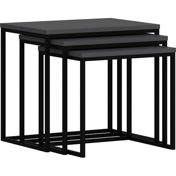 Table Evia 45/50/55 x 36/38/40 cm - Anthracite