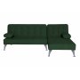 Bddsoffa grn med divan 198 cm