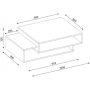 Tab soffbord 105 x 60 cm - Vit/cordoba
