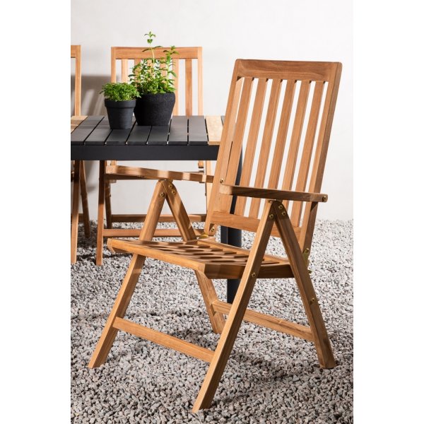 Togo utematgrupp med 4 st Kenya stolar - Svart/Teak Togo utematgrupp med 4 st Kenya stolar - Svart/Teak