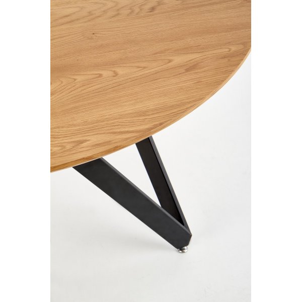 Table à manger ronde Metical 120 cm - Chêne/noir Table à manger ronde Metical 120 cm - Chêne/noir