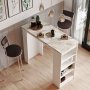 Style barbord 120 x 51,6 cm - Vit/marmor