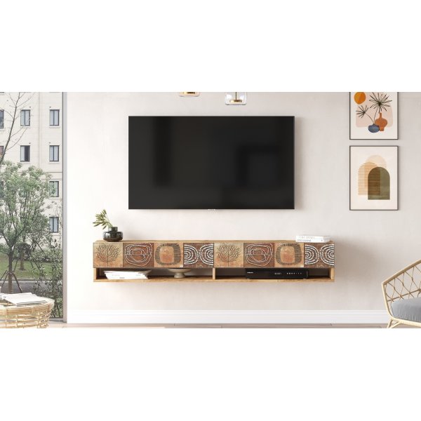 Banc TV Future 9 - Pin/blanc Banc TV Future 9 - Pin/blanc