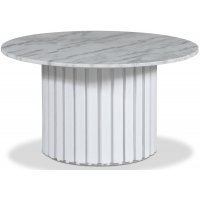 Sumo Soffbord Ø85 - Vitbetsad ek / Ljus marmor Sumo Soffbord Ø85 - Vitbetsad ek / Ljus marmor