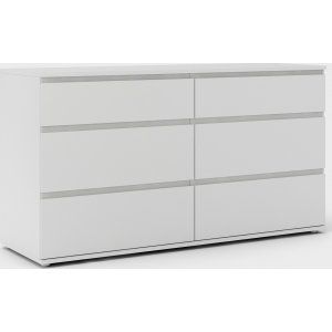 Commode Nova  6 tiroirs - Blanc