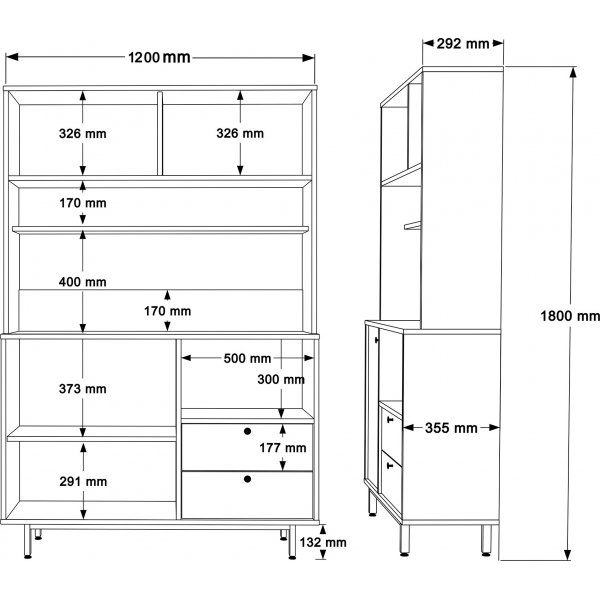 Royce köksskåp 5 - Ek/vit Royce köksskåp 5 - Ek/vit