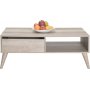Sharp soffbord 110 x 65 cm - Ljus valnt