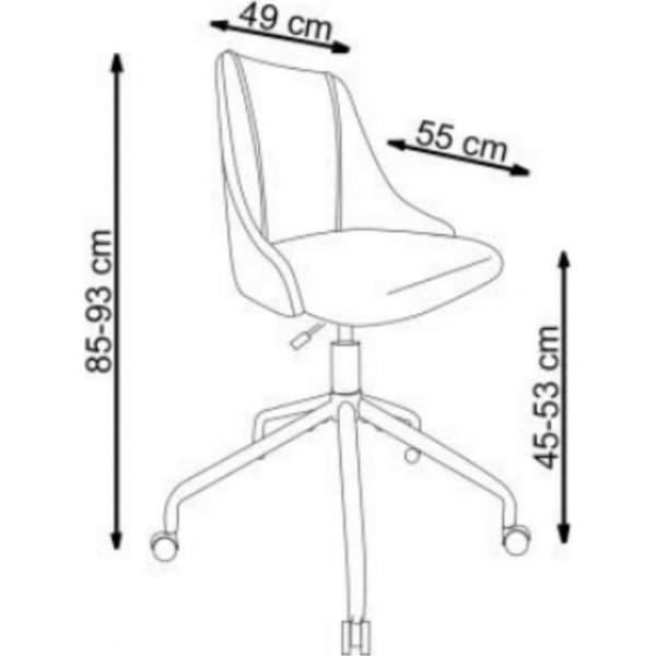 Chaise de bureau Lovise - Gris (Velours) Chaise de bureau Lovise - Gris (Velours)