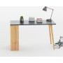 Sally skrivbord 120x60 cm - Antracit/ek