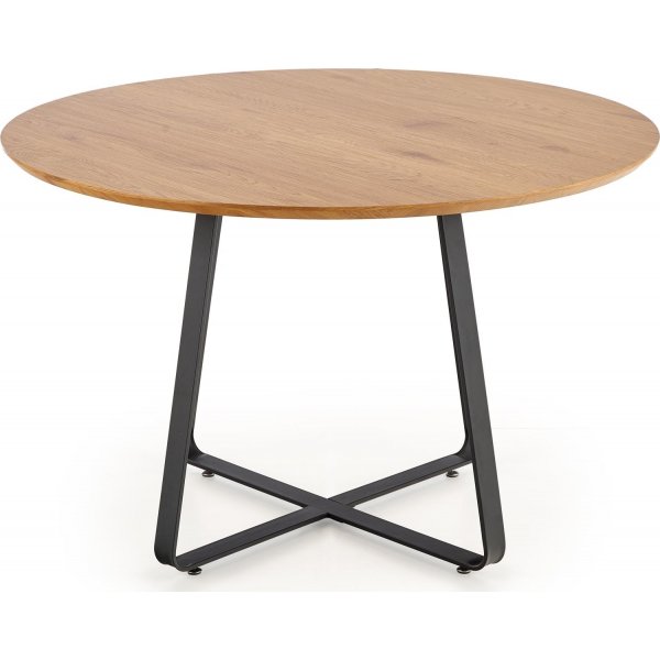 Table à manger Raphael Ø120 cm - Chêne/noir Table à manger Raphael Ø120 cm - Chêne/noir