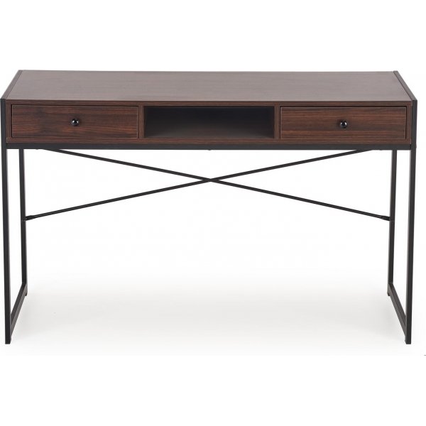 Skrivbord med ldor valnt 123 cm bred