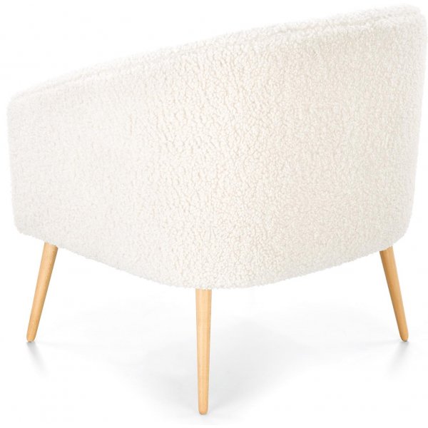 Fauteuil Bandera - Blanc crème/bois Fauteuil Bandera - Blanc crème/bois