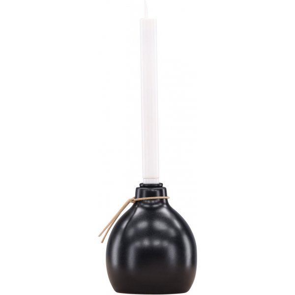 Bougeoir LED Ulricehamn 32 x 12 cm - Noir/Blanc