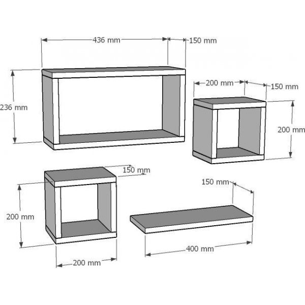 Babi wandplank - Saffier eiken Babi wandplank - Saffier eiken