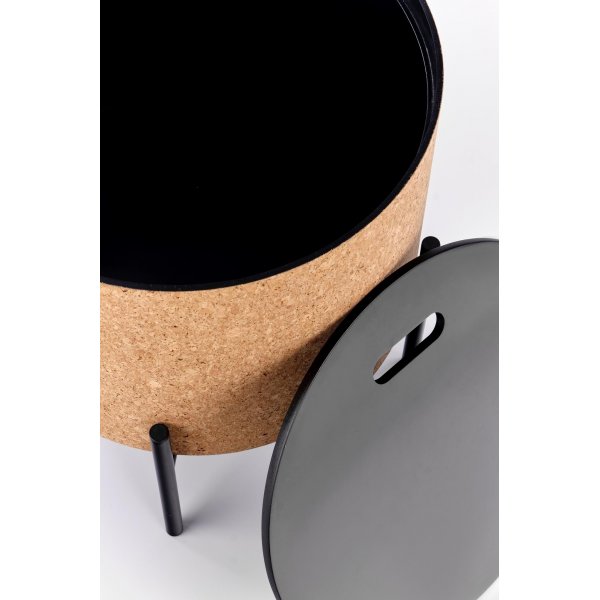 Sasha soffbord Ø38 cm - Beige/svart Sasha soffbord Ø38 cm - Beige/svart