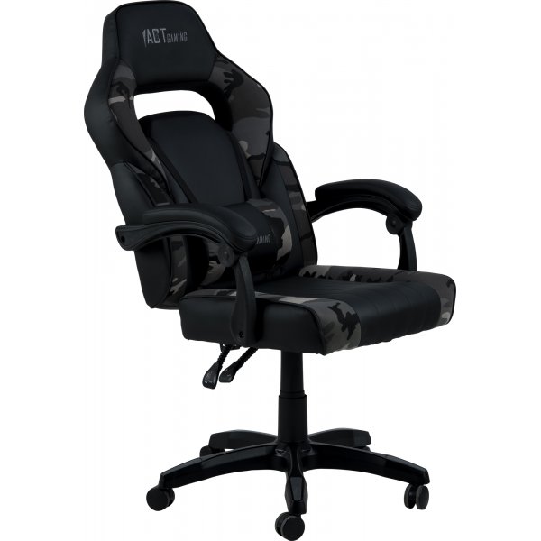 Chaise de bureau / chaise de jeu Canyon - PU noir/gris