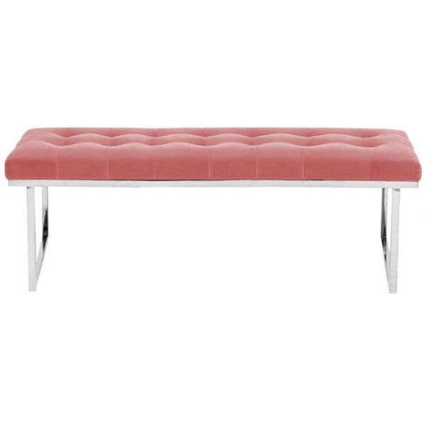 New York knappad bnk 130 cm - Korallrosa/Silver