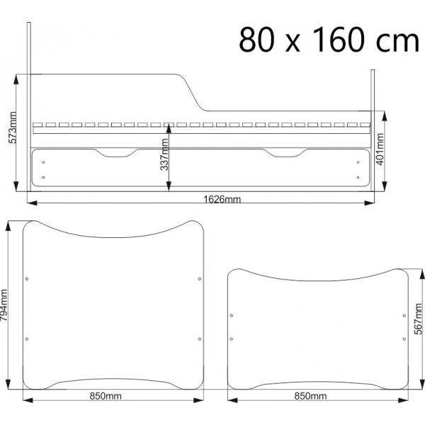 Cot Teddy - Elke maat & sticker Cot Teddy - Elke maat & sticker