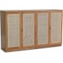 Level sideboard i oljad ek med drrar i rotting 140 cm