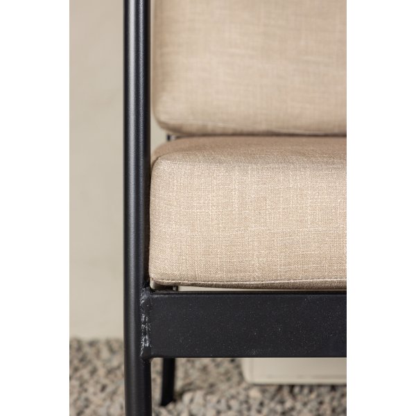 Groupe de canapés d'angle Pehnna - Noir/beige sable Groupe de canapés d'angle Pehnna - Noir/beige sable