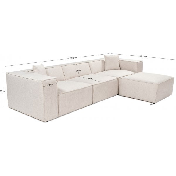 Canapé divan Lora - Marron clair Canapé divan Lora - Marron clair