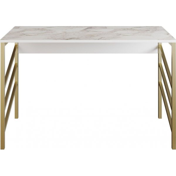 Bureau Tuna 120x60 cm - Doré/blanc Bureau Tuna 120x60 cm - Doré/blanc