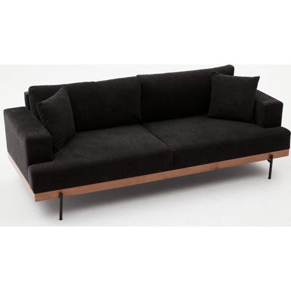 Liva 3-sits soffa - Antracit/koppar Liva 3-sits soffa - Antracit/koppar
