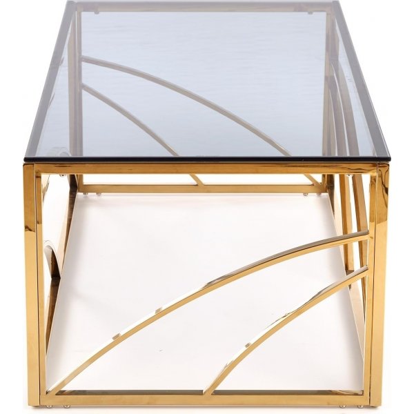 Table basse Kosmos 120 x 60 cm - Verre fumé/or Table basse Kosmos 120 x 60 cm - Verre fumé/or